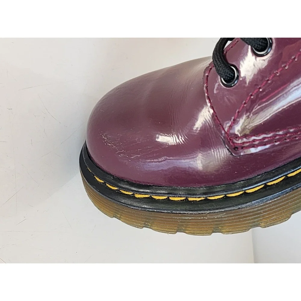 Dr. Martens 1460 Patent J Kids Boots Burgundy Purple 3.5 US AW004 SK 05 U